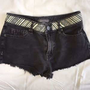 Dark Grey/Black Kendall & Kylie Denim Shorts